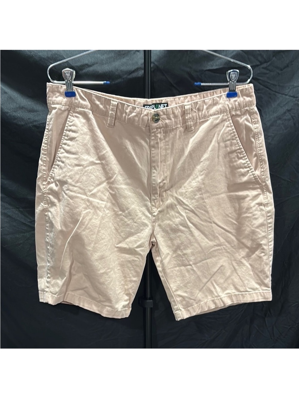 Free Planet Men's Flat Front Chino Shorts in Light Pink